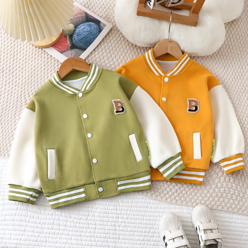 2024 New Children'S Baseball Uniforms Thickened Baby Jackets Casual Boys, Girls, Medium And Large Children'S Style - Image 3